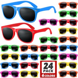 GINMIC Kids Sunglasses Party Favors, 12Pack Neon Sunglasses for Kids, Boys and Girls, Great Gift for Birthday Party Supplies, Beach, Pool Party Favors, Fun Gift, Party Toys