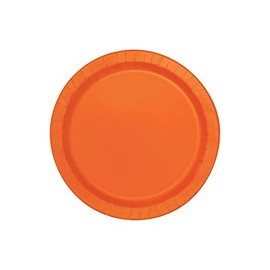 Generique - Orange Pappteller rund