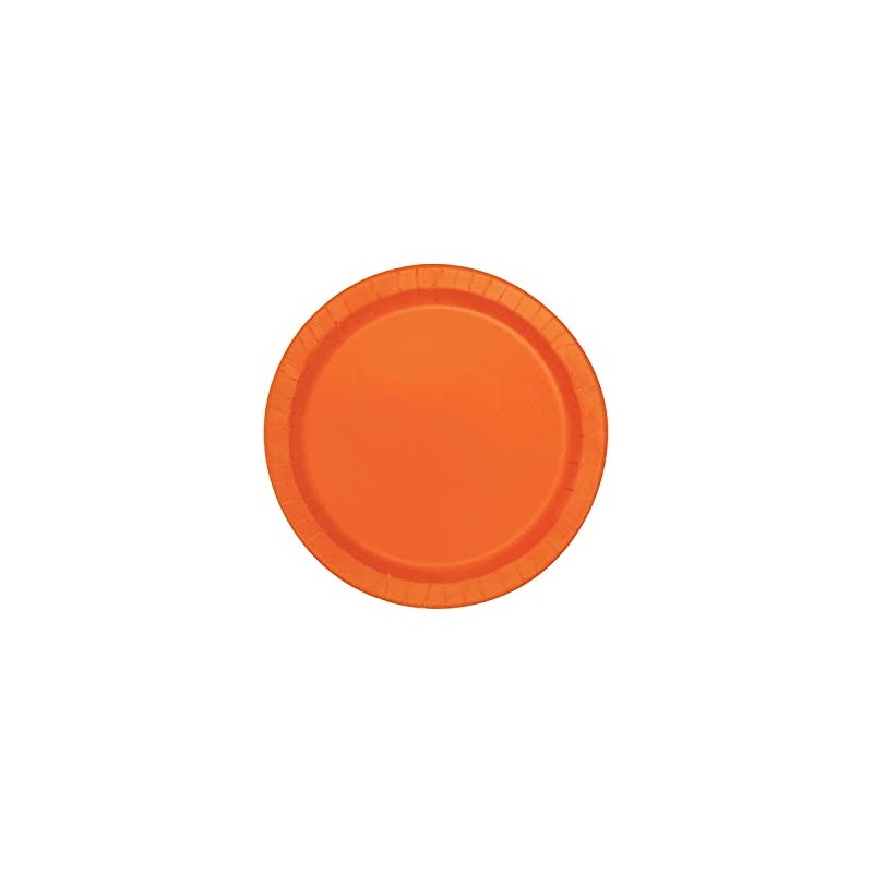 Generique - Orange Pappteller rund