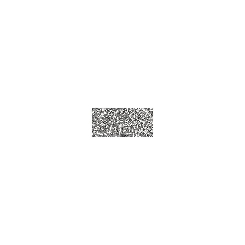 Rayher Rocailles-Delica, 1,6 Mm Ø, Argento, 4G, Metallizzate, Scat., 14760606