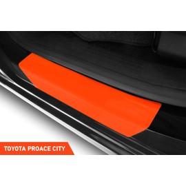 Luxshield Car Door Sill Protector for Toyota Proace City I 2020-2025 - Protective Film Car Door Accessories Trim Paint Protection Film Transparent