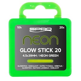 Spro Neon Glow Stick Green Pack of 20 Glow Sticks in a Box