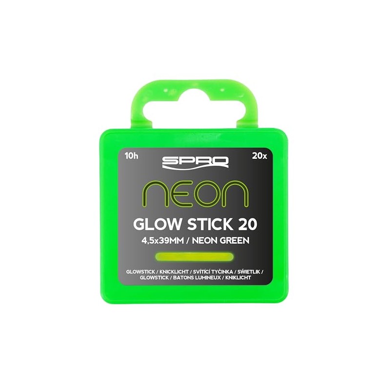 Spro Neon Glow Stick Green Pack of 20 Glow Sticks