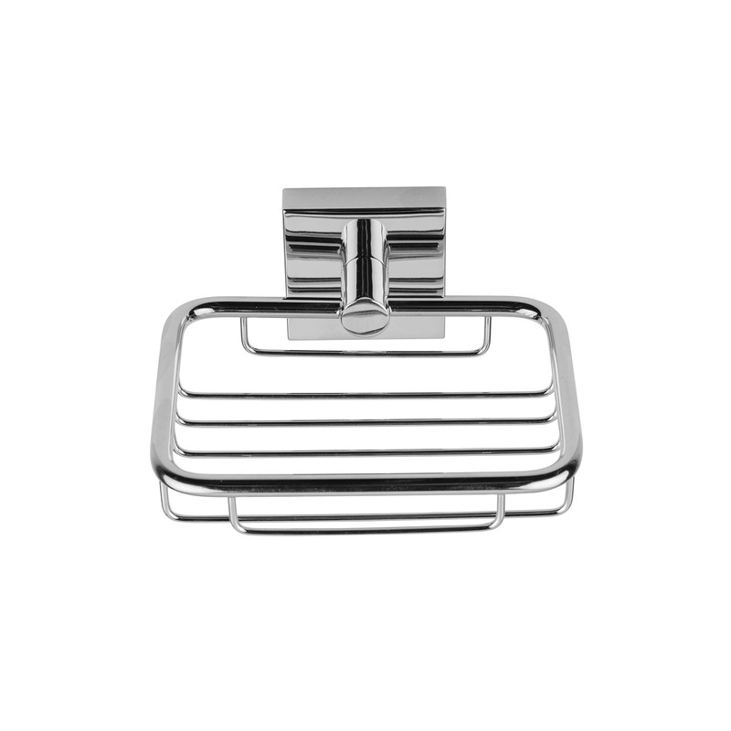 Croydex Flexi-Fix Chester Soap Basket, Zinc Alloy, Silver, 54 x