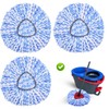 （ONLY Fit 2-TNAK）3 Pack Spin Mop Heads Replacement Compatible with