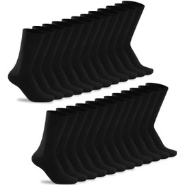 HAVE A TREE Mens Dress Socks White Long Socks For Business Men Casual Socks 3-12Pack (H004-12B)