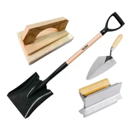 Cuervo Kit Albañil, Pala Cuadrada, Cuchara 8 , Planchuela, Rayador.