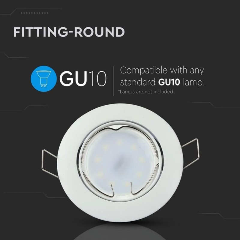VT-779 GU10 Fitting Round White
