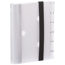 Lihit Lab A4406-1 File Scheduling & Sorting 12 Compartments, A5S, Milky White