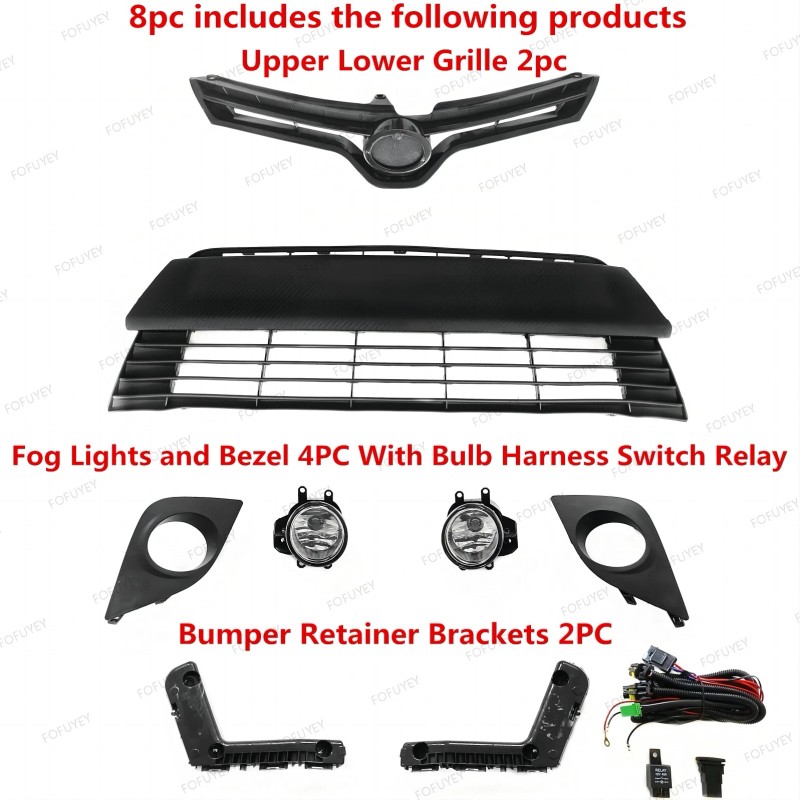 FOFUYEY For Corolla L LE 2014-16 Bumper Fog light Kit+