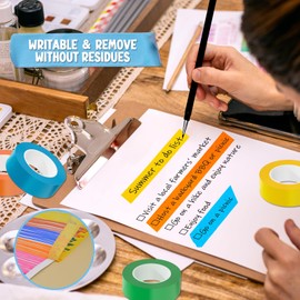 ALLFUN 8 Pieces Colored Masking Tape, Kids Arts & Crafts Colored Tape, Craft Tape, Colored Painters Tape