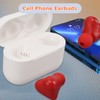Heart Shaped Earbuds, Noise CancellingEarphones, HiFi Stereo, Long Battery Life,