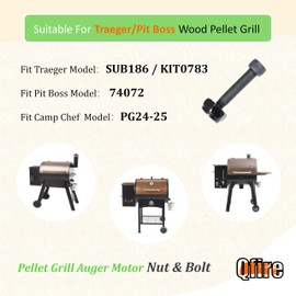 Pellet Grill Auger Motor Shaft Nut & Bolt Kit Fit for Traeger, Pit Boss, Z-Grills, Rec Tec and Most Wood Pellet Grills, Replacement Parts for Traeger Grill Auger Motor Shear Pin KIT0783,4-pack