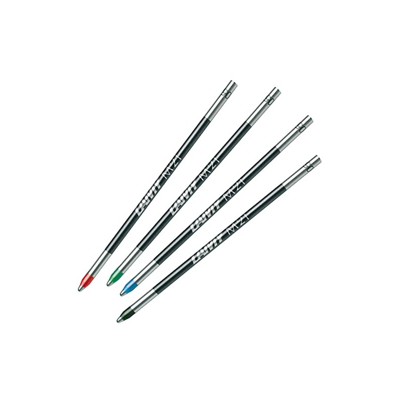 Lamy M21 4 Pack Ballpoint Refills Mixed Black,Blue,Red and Green