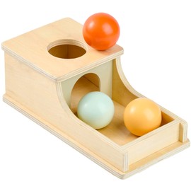 Montessori Mama Object Permanence Box Montessori Toys for Babies 6-12 Months, Developmental Ball Drop Montessori Wooden Toys, Infant Toddler Montessori Toy for 1 Year Old