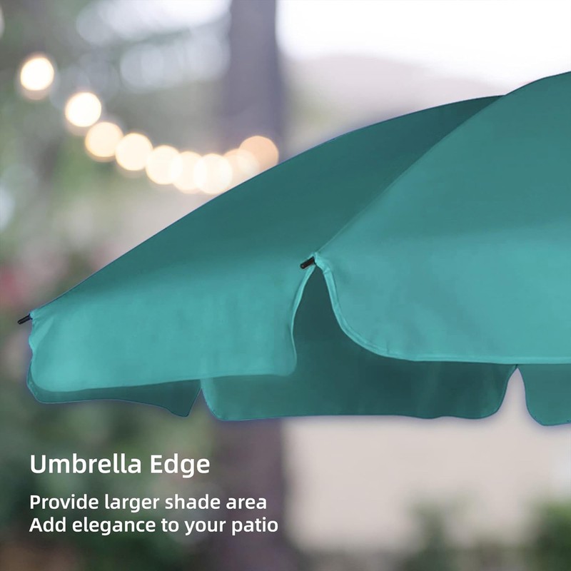 AMMSUN Patio Umbrella, 6.5 ft Outdoor Table Umbrella with Tilt