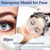QIOOLEEO 50 Pcs Disposable Shower Face Shield, Eye Shield After