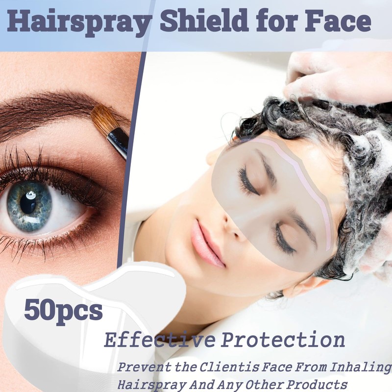 QIOOLEEO 50 Pcs Disposable Shower Face Shield, Eye Shield After