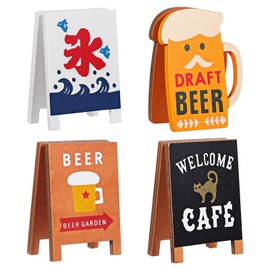 NUOLUX Set of 4 Wooden Memo Clips, Desktop Photo Clips, Message Holder, Assorted Colors, 2.36 x 1.57 x 0.79 Inches, Stable Design, Desktop Decoration