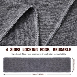 Colingmill 20 Pack Microfiber Shoe Shine Cloth, Leather Shoe Polish Cloth Buffing Suede Cleaner for Boots, Leather Care, Car Interior, Gray