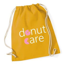 Hippowarehouse Donut Care Drawstring Cotton School Gym Bag 37cm x 46cm, 12 litres