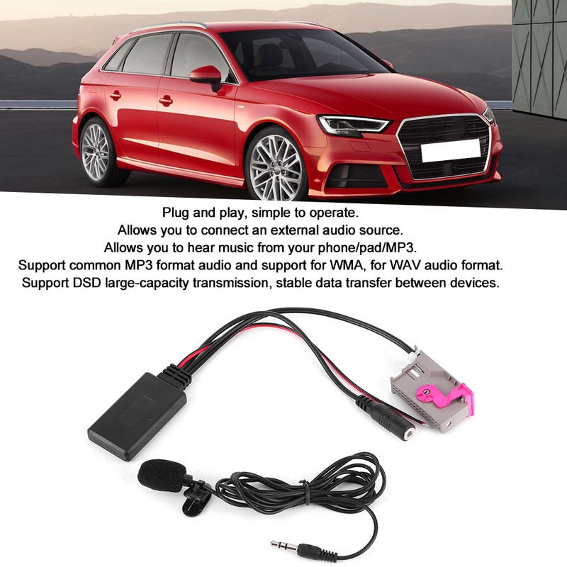 32Pin Bluetooth AUX Adapter Portable Car Stereo Audio Cable Connector