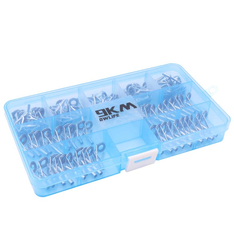 9KM DWLIFE Fishing Rod Guides Tip Top Repair Kits Ceramic