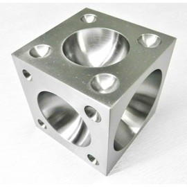 Dapping Block Steel 3" Square Forming Cube 25 Cavities Half Sphere 4.25-60mm
