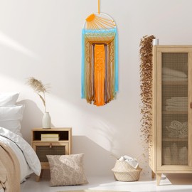 Betylifoy Sun Wall Decor Dream Catcher Macrame Wall Hanging Large Boho Dreamcatchers Hand Woven Sunrise Wall Art Tapestry Colorful Room Decor for Bedroom Living Room Nursery Apartment (Sunrise)