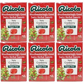 (6 PACK) - Ricola - Cranberry SF Lozenges Box | 45g | 6 PACK BUNDLE