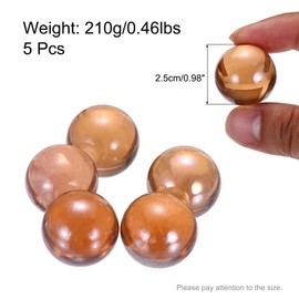 sourcing map Acrylic Beads,5pcs Round Acrylic Gemstone Pink 0.23lbs (0.98") Acrylic Marbles Pebbles for Vase Fillers Aquarium Decor DIY Craft