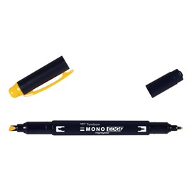 Tombow WA-TC99 MONO Edge Highlighter with Chisel and Bullet Tip Golden Yellow 180 x 10 x 2 cm
