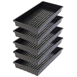 Super Sprouter Quad Thick 10" x 20" Tray, No Hole, Set of 5 | Durable & Reusable Seedling Starter Trays for Optimal Plant Growth