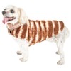 Pet Life Luxe 'Tira-Poochoo' Tiramisu Patterned Mink Dog Coat Jacket