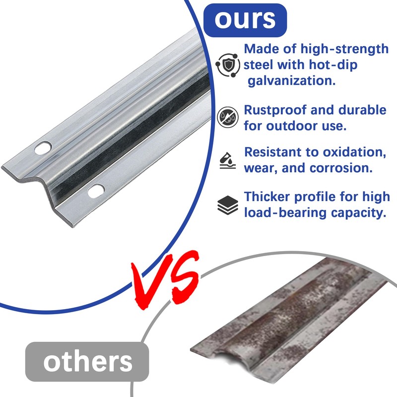 18 Ft V-Track Galvanized Inverted V Track for 1'' OD