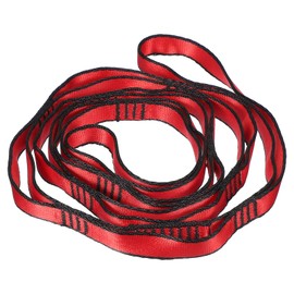 PATIKIL 22KN Adjustable Daisy Chain Yoga Extend Belt 1.5M, Nylon Climbing Sling Straps for Home Workout Exercise Pilates Gymnastics, Red
