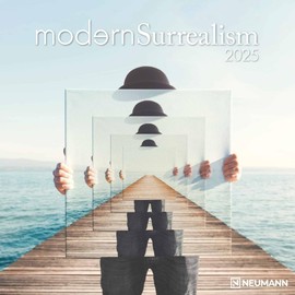 N NEUMANNVERLAGE - Modern Surrealism 2025 Brochure Calendar, 30 x 30 cm, Wall Calendar with Artistic Pictures, Moon Phases, Plenty of Space for Notes and International Holidays / Calendar