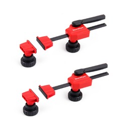 DuraSys Work Bench Dogs Clamp for Woodworking, 170 lbs Force 2 Pcs Horizontal Pull-Down Elements Vise, Quick 3/4" Dog Hole Workbench Tool for Garage