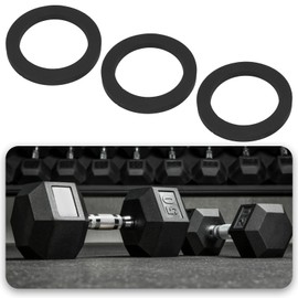 Briny River 20Pcs Flat Rubber Washers 25mm x 35mm x 3mm Anti-Slip Flat Gaskets for Barbell Dumbbell Fitness Equipment Maintenance and Plumbing Applications