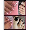 EBANKU Pack of 120 Poly Gel Nail Shapes for Toes,