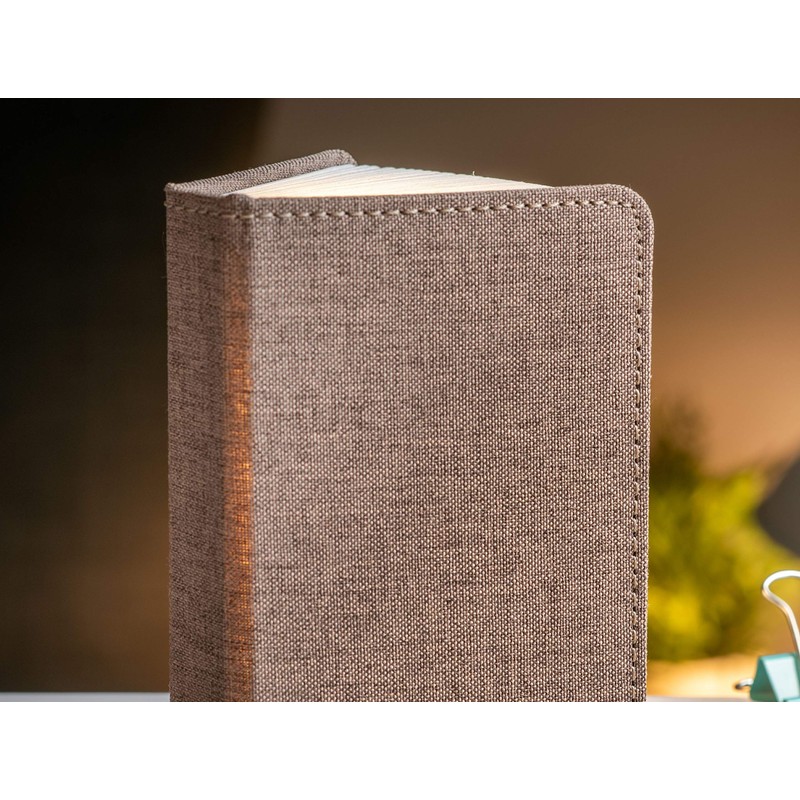 Gingko Smart Booklight- Linen Mini Coffee Brown