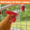 10Pcs Chicken Water Nipples, Chicken Nipple+Tee Waterer Kit, Automatic Poulrty