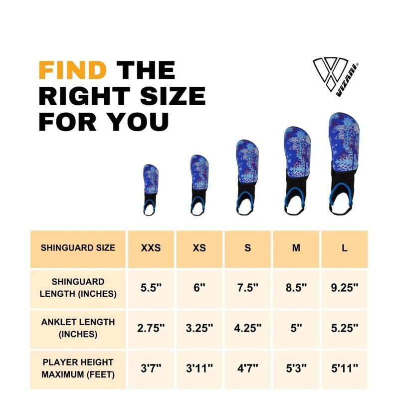 Vizari Frost 2 Soccer Shinguard with Ankle Protection for Boys