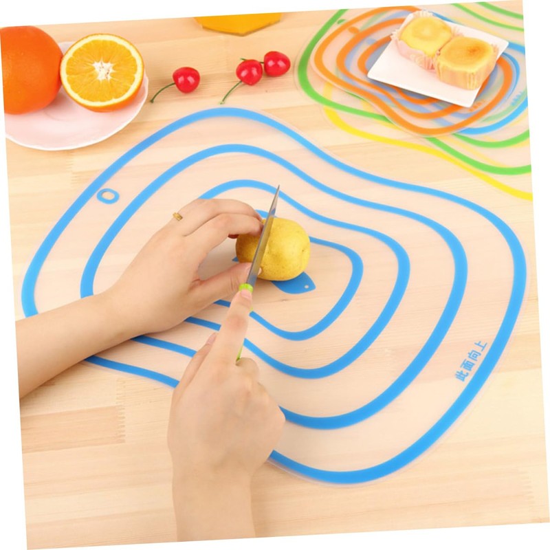 Mikinona 4pcs Non Slip Resin Cutting Board Transparent Frosted Chopping
