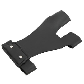 Archery Finger Glove, Leather Hand Guard Bow Shooting Glove Traditional Type for Left Hand Outdoor
