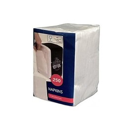 Cellulose Napkins White 1/8 Fold, Tissue Napkins 12 x 8.5 cm, for Bistro, Snack, Food Catering, Tissue Catering - Compatible with Dispenser (1 x 250 Pieces)