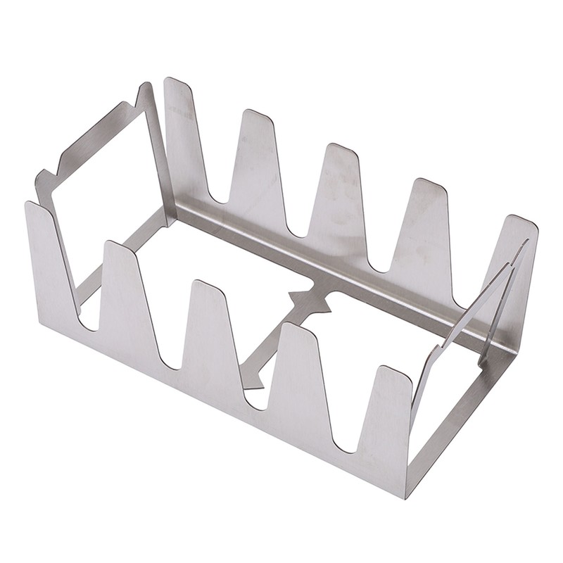 BBQ Skewer Rack Lightweight Portable Sturdy Structure Stainless Steel Wear