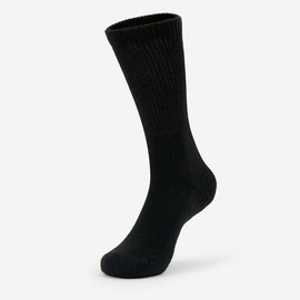 Thorlos Unisex WX Walking Thick Padded Crew Sock, Black (3 Pack), Medium