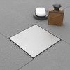EBYTE Square Shower Drain, 6 Inch Brushed Nickel 304 Stainless