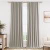 Apricot Linen Blackout Curtains 102 Inch Length 2 Panels Set